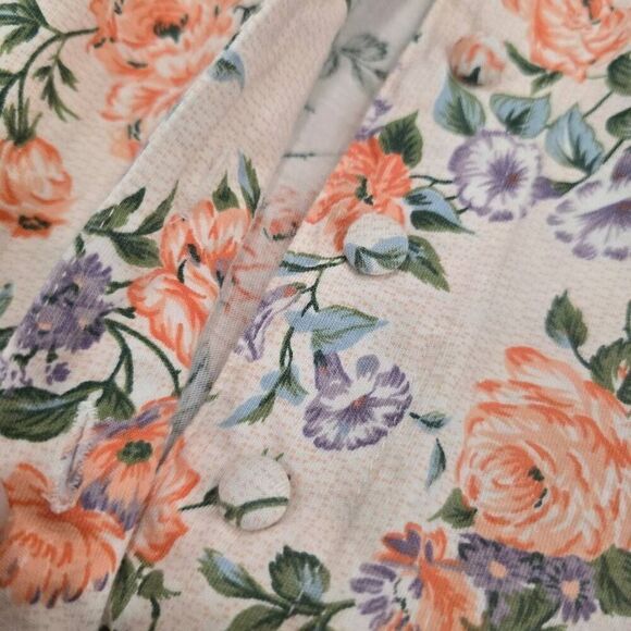 Victoria's Secret Top Vintage VTG Women's Small Floral 100% Cotton Embroidered C - Picture 5 of 6